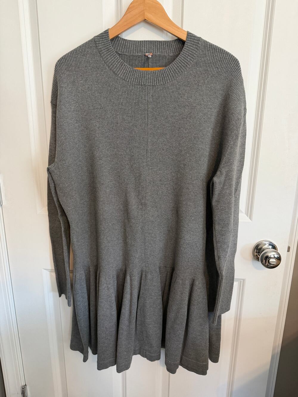 Free People Time on My Side Gray Knit Dress Medium